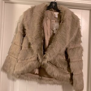 Chico’s fake fur jacket